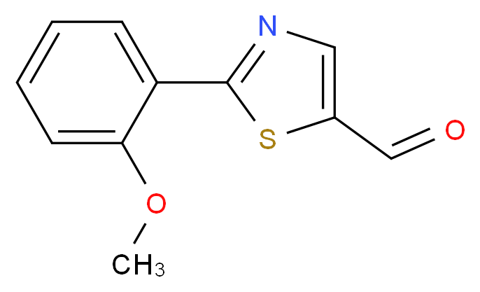 2-(2-methoxyphenyl)-1,3-thiazole-5-carbaldehyde_分子结构_CAS_915923-15-8