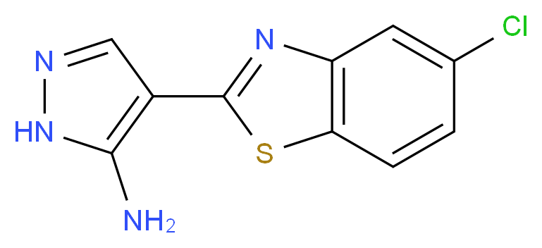 4-(5-chloro-1,3-benzothiazol-2-yl)-1H-pyrazol-5-amine_分子结构_CAS_)