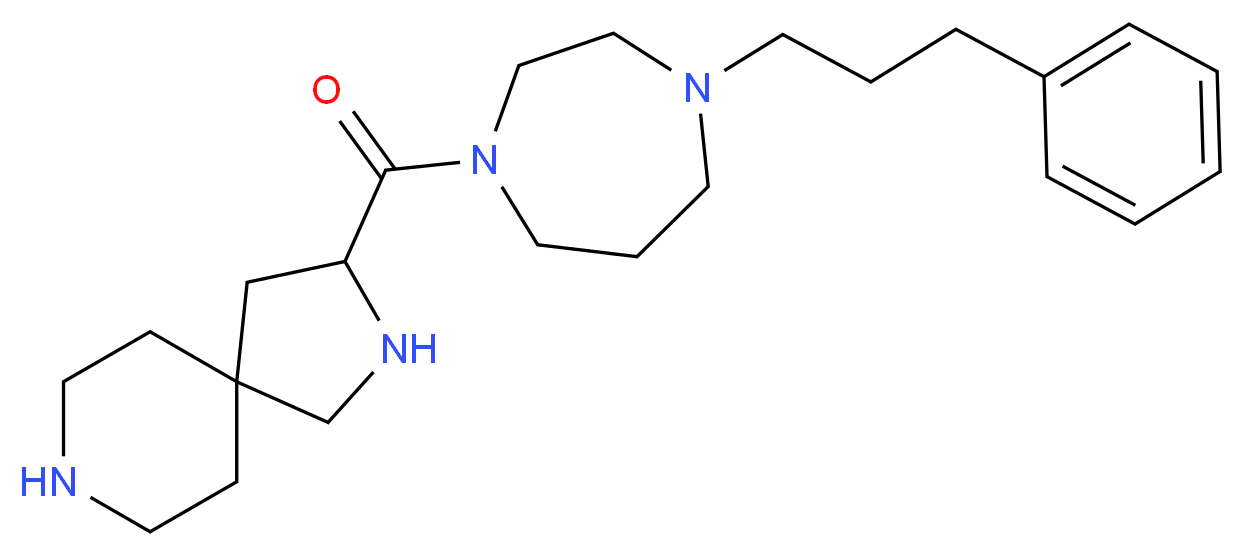3-{[4-(3-phenylpropyl)-1,4-diazepan-1-yl]carbonyl}-2,8-diazaspiro[4.5]decane_分子结构_CAS_)