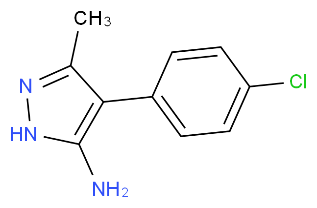 4-(4-chlorophenyl)-3-methyl-1H-pyrazol-5-amine_分子结构_CAS_)