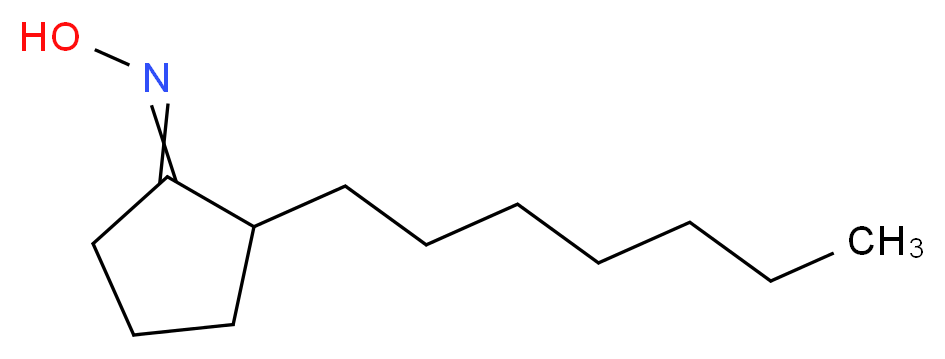 N-(2-heptylcyclopentylidene)hydroxylamine_分子结构_CAS_165385-93-3