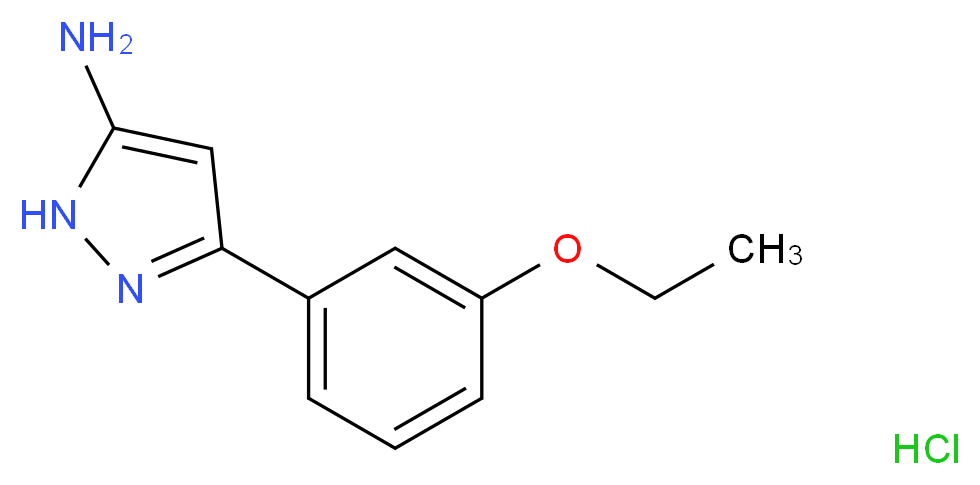 5-(3-Ethoxy-phenyl)-2H-pyrazol-3-ylamine hydrochloride_分子结构_CAS_)