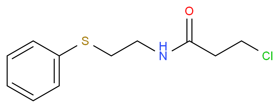 3-Chloro-N-[2-(phenylsulfanyl)ethyl]propanamide_分子结构_CAS_91131-29-2)