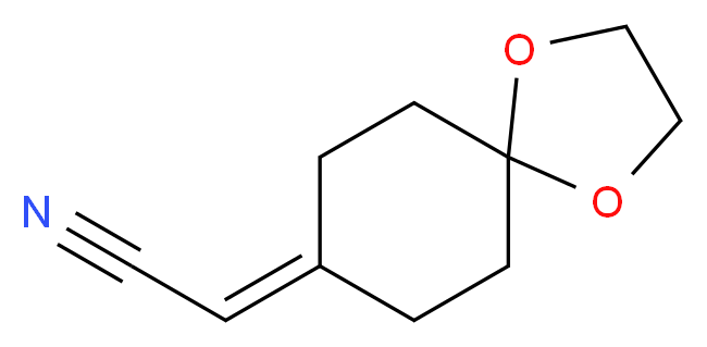 (1,4-Dioxa-spiro[4.5]dec-8-ylidene)-acetonitrile_分子结构_CAS_124499-35-0)