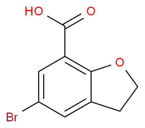 5-bromo-2,3-dihydro-1-benzofuran-7-carboxylic acid_分子结构_CAS_41177-72-4