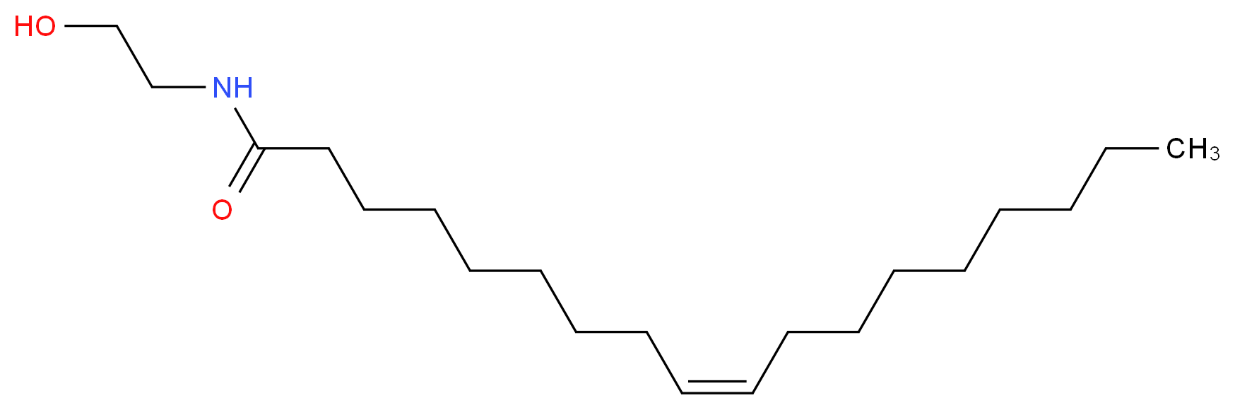 (9Z)-N-(2-hydroxyethyl)octadec-9-enamide_分子结构_CAS_111-58-0