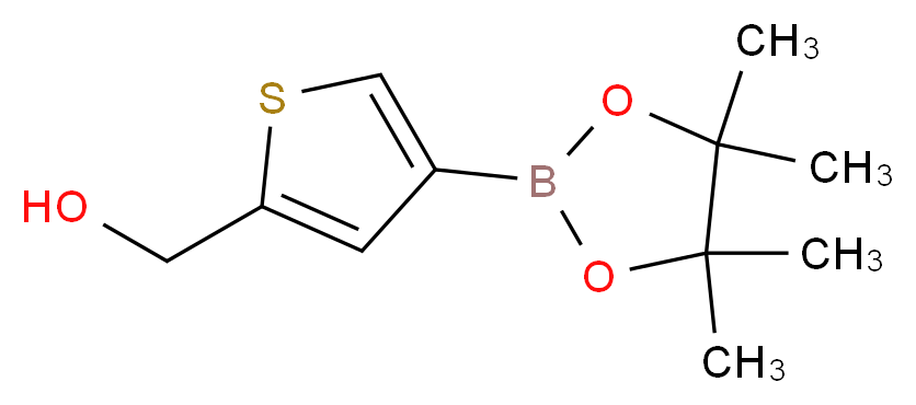 (4-(4,4,5,5-Tetramethyl-1,3,2-dioxaborolan-2-yl)thiophen-2-yl)methanol_分子结构_CAS_864754-05-2)