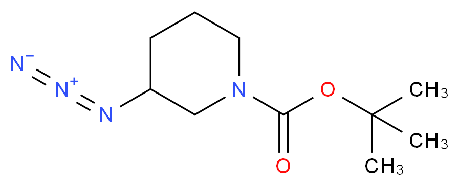 1-PIPERIDINECARBOXYLIC ACID, 3-AZIDO-, 1,1-DIMETHYLETHYL ESTER_分子结构_CAS_129888-61-5)