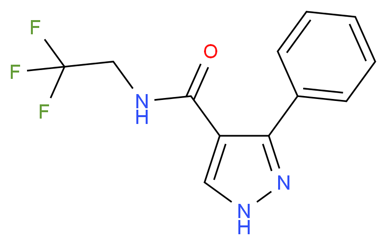 3-phenyl-N-(2,2,2-trifluoroethyl)-1H-pyrazole-4-carboxamide_分子结构_CAS_)
