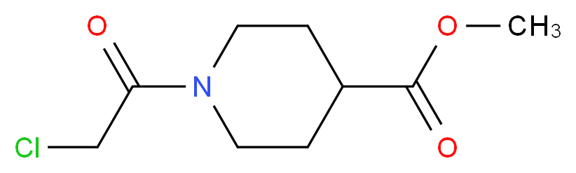 methyl 1-(chloroacetyl)piperidine-4-carboxylate_分子结构_CAS_)