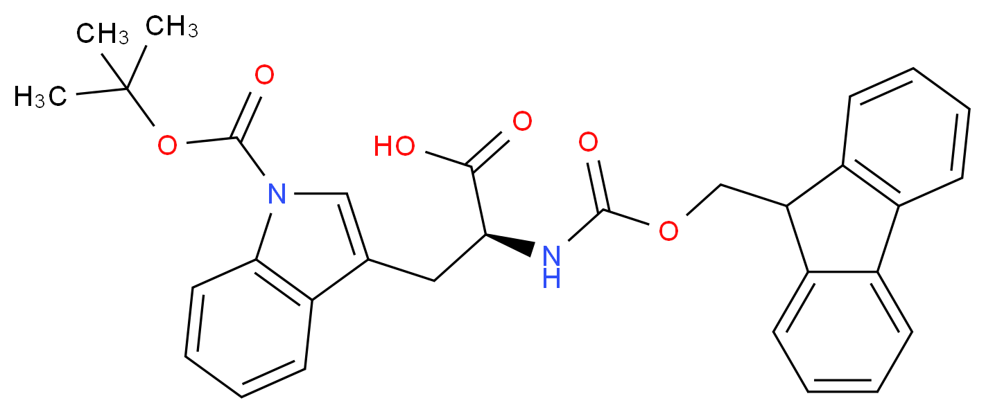 Fmoc-Trp(Boc)-OH_分子结构_CAS_143824-78-6)