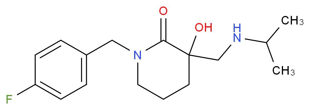 1-(4-fluorobenzyl)-3-hydroxy-3-[(isopropylamino)methyl]-2-piperidinone_分子结构_CAS_)