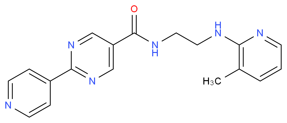 N-{2-[(3-methyl-2-pyridinyl)amino]ethyl}-2-(4-pyridinyl)-5-pyrimidinecarboxamide_分子结构_CAS_)