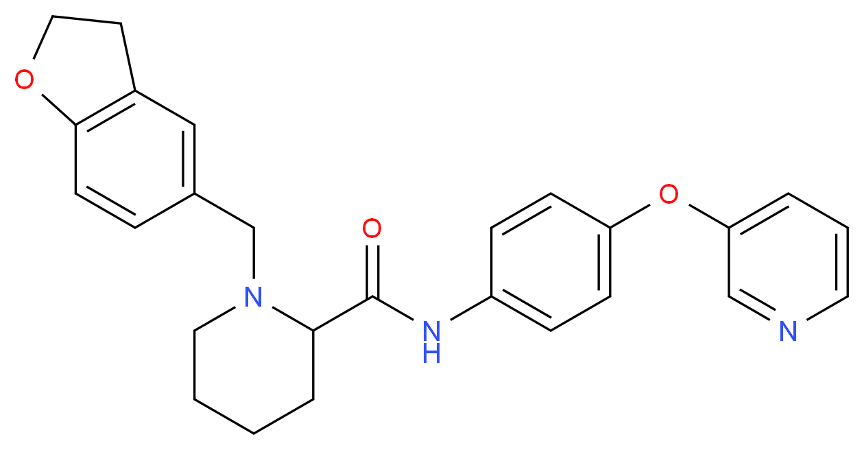 1-(2,3-dihydro-1-benzofuran-5-ylmethyl)-N-[4-(3-pyridinyloxy)phenyl]-2-piperidinecarboxamide_分子结构_CAS_)