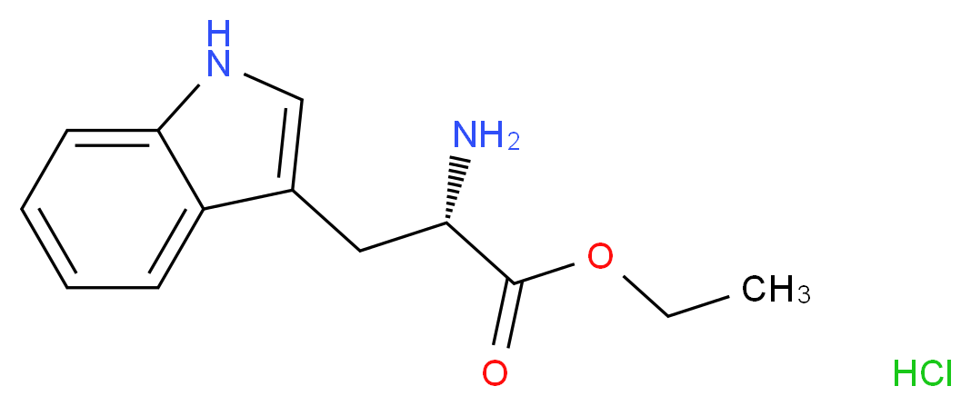 ethyl (2S)-2-amino-3-(1H-indol-3-yl)propanoate hydrochloride_分子结构_CAS_7479-05-2