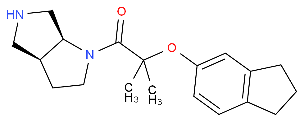 (3aS,6aS)-1-[2-(2,3-dihydro-1H-inden-5-yloxy)-2-methylpropanoyl]octahydropyrrolo[3,4-b]pyrrole_分子结构_CAS_)