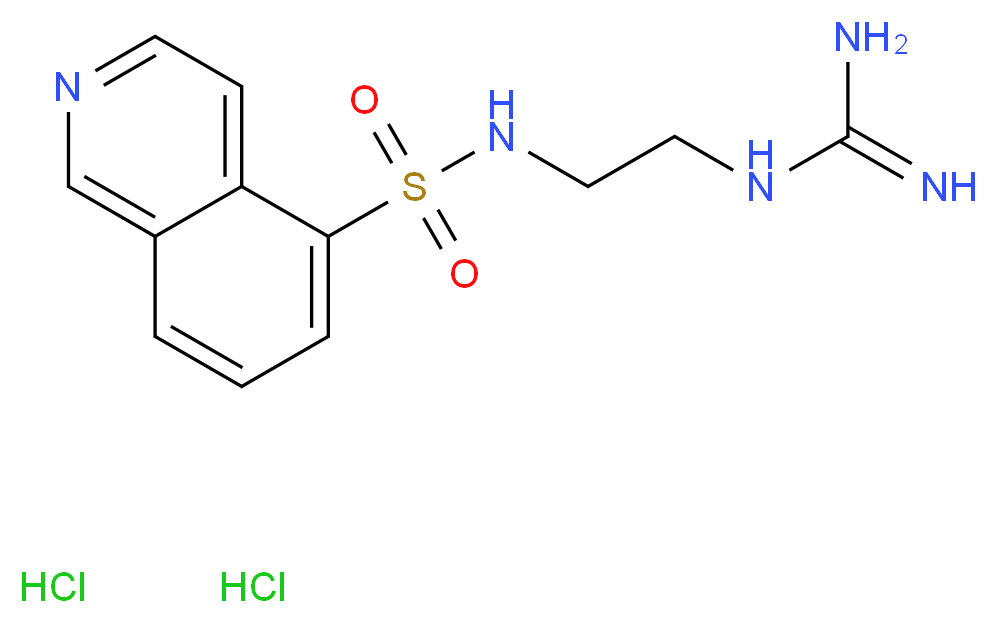 N-(2-GUANIDINOETHYL)-5-ISOQUINOLINESULFONAMIDE HYDROCHLORIDE_分子结构_CAS_91742-10-8)