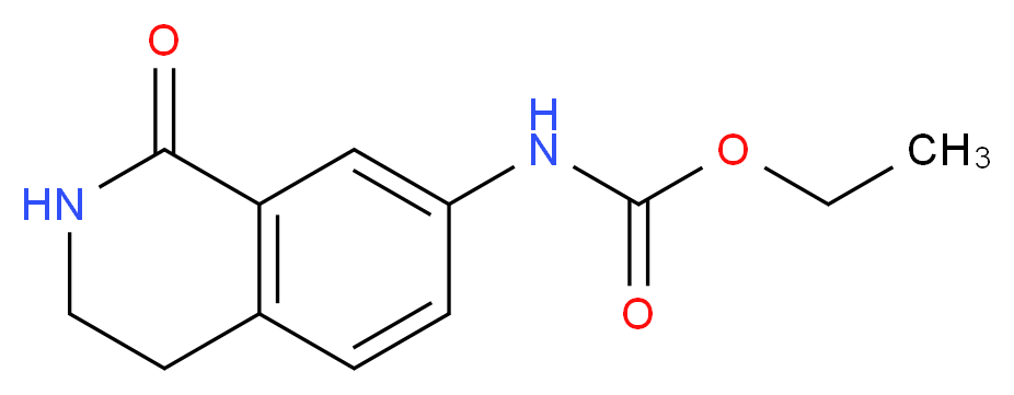 ethyl N-(1-oxo-1,2,3,4-tetrahydroisoquinolin-7-yl)carbamate_分子结构_CAS_885273-79-0