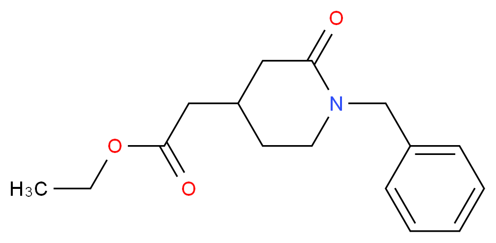 ethyl 2-(1-benzyl-2-oxopiperidin-4-yl)acetate_分子结构_CAS_1198285-41-4