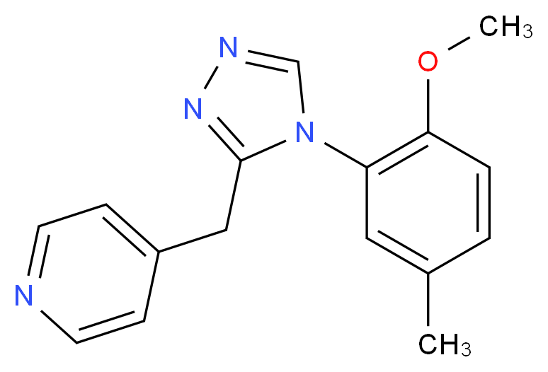 4-{[4-(2-methoxy-5-methylphenyl)-4H-1,2,4-triazol-3-yl]methyl}pyridine_分子结构_CAS_)