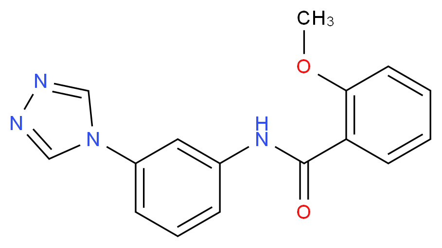 2-methoxy-N-[3-(4H-1,2,4-triazol-4-yl)phenyl]benzamide_分子结构_CAS_)
