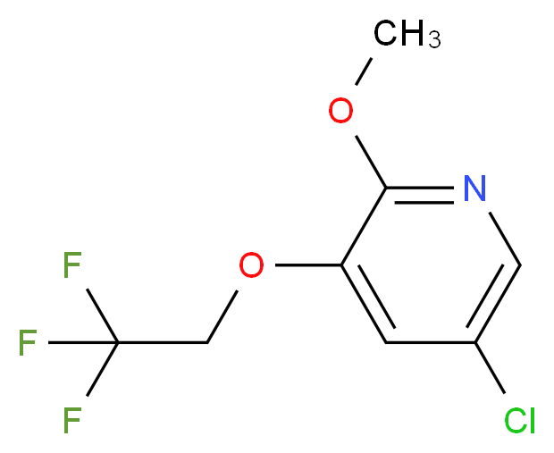 5-Chloro-2-methoxy-3-(2,2,2-trifluoroethoxy)pyridine_分子结构_CAS_1280786-68-6)