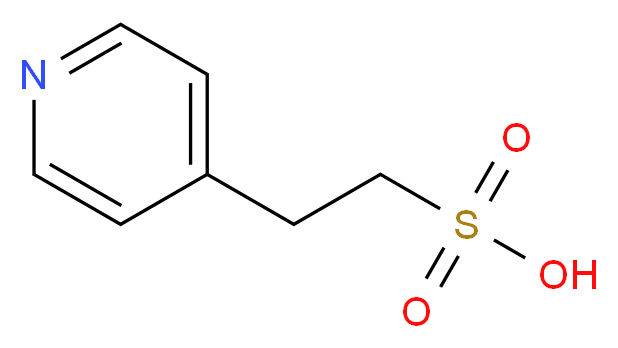 2-(4-吡啶基)乙磺酸_分子结构_CAS_53054-76-5)