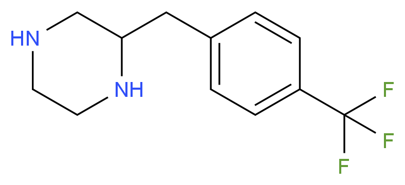 2-(4-TRIFLUOROMETHYL-BENZYL)-PIPERAZINE_分子结构_CAS_907971-33-9)