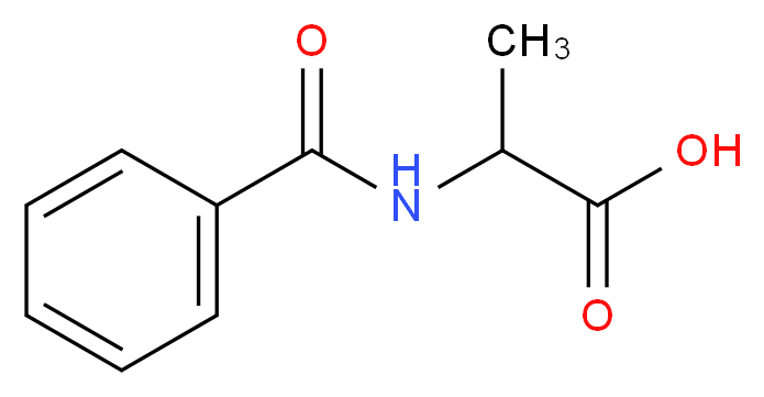 N-苯甲酰基-DL-丙氨酸_分子结构_CAS_1205-02-3)