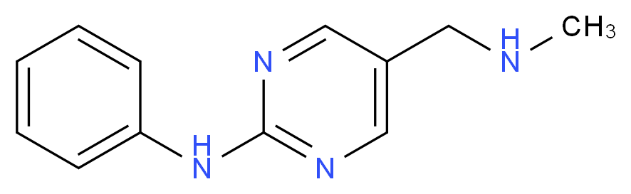 5-[(methylamino)methyl]-N-phenylpyrimidin-2-amine_分子结构_CAS_944450-95-7