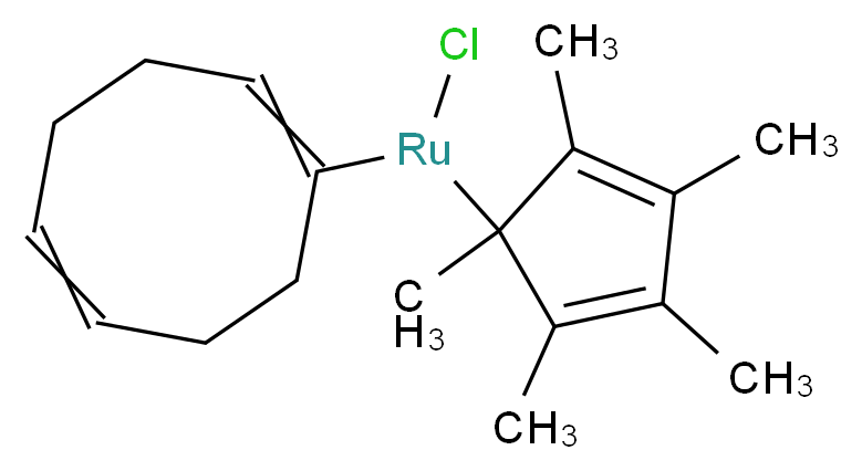 Chloro(1,5-cyclooctadiene)(pentaMethylcyclopentadienyl)rutheniuM_分子结构_CAS_92390-26-6)