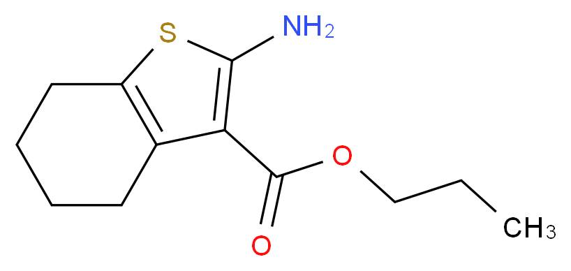 Propyl 2-amino-4,5,6,7-tetrahydro-1-benzothiophene-3-carboxylate_分子结构_CAS_302561-09-7)