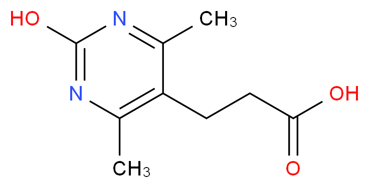 3-(2-hydroxy-4,6-dimethylpyrimidin-5-yl)propanoic acid_分子结构_CAS_937669-19-7