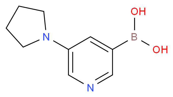 (5-(Pyrrolidin-1-yl)pyridin-3-yl)boronic acid_分子结构_CAS_1218790-56-7)