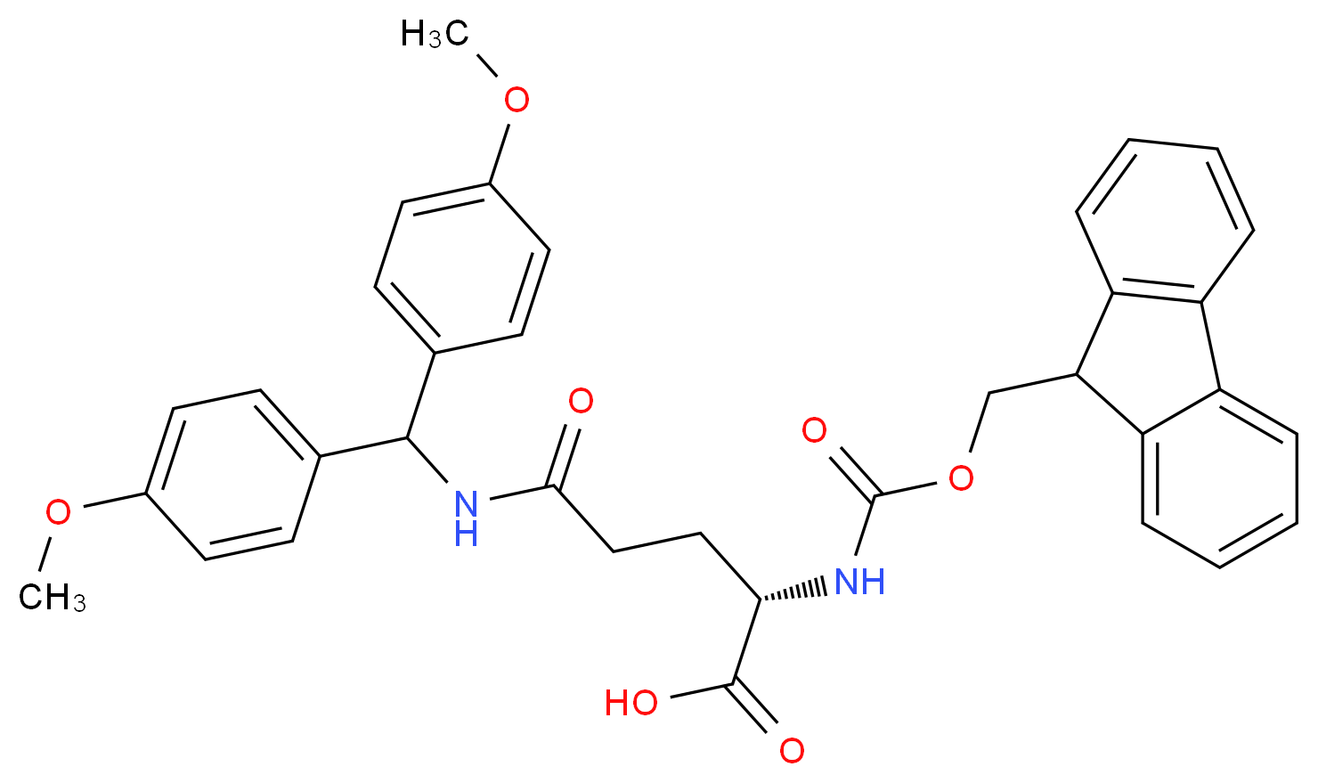 Fmoc-Gln(Dod)-OH_分子结构_CAS_113534-17-1)