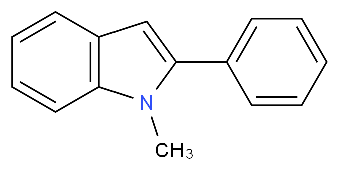 1-甲基-2-苯基吲哚_分子结构_CAS_3558-24-5)