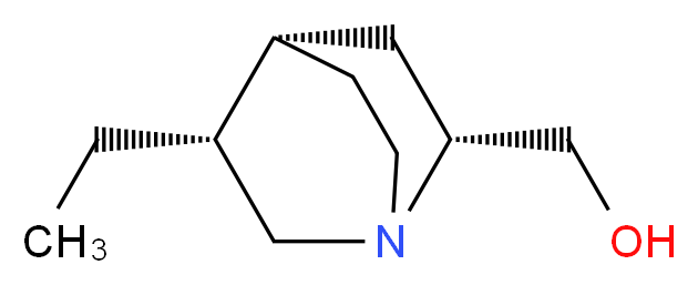 [(2R,4S,5R)-5-ethyl-1-azabicyclo[2.2.2]octan-2-yl]methanol_分子结构_CAS_219794-81-7