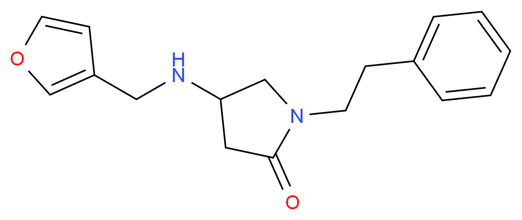 4-[(3-furylmethyl)amino]-1-(2-phenylethyl)-2-pyrrolidinone_分子结构_CAS_)
