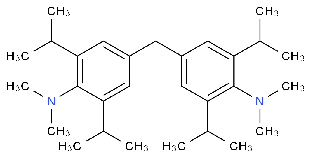4,4′-亚甲基二(2,6-二异丙基-N,N-二甲基苯胺)_分子结构_CAS_169501-63-7)