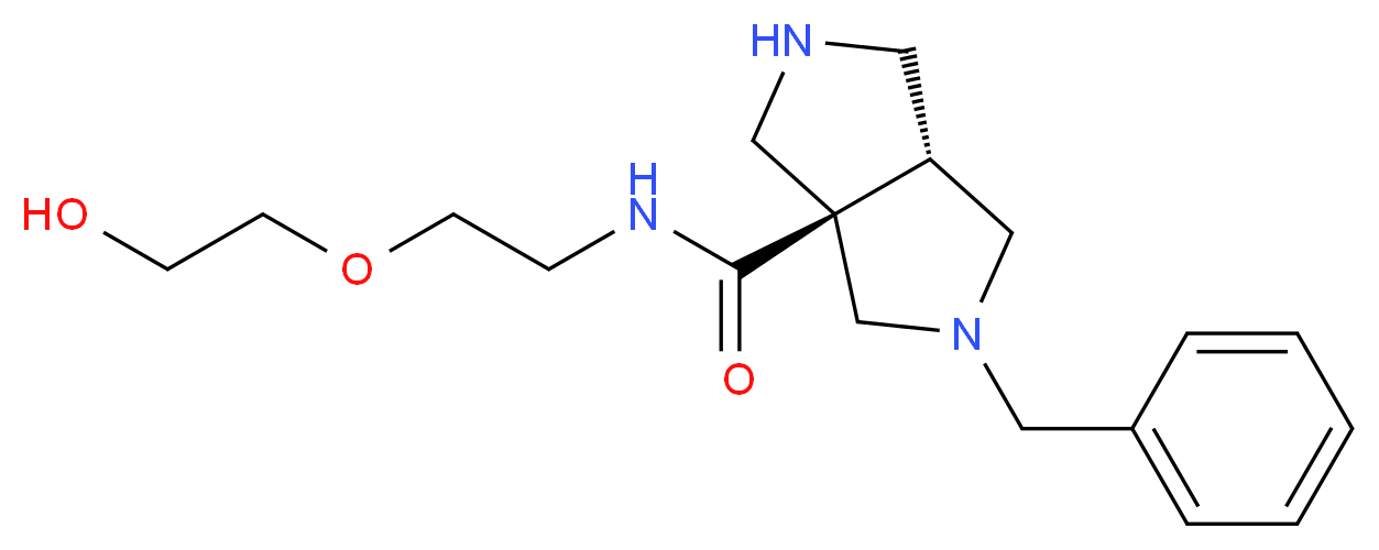 (3aR*,6aR*)-2-benzyl-N-[2-(2-hydroxyethoxy)ethyl]hexahydropyrrolo[3,4-c]pyrrole-3a(1H)-carboxamide_分子结构_CAS_)