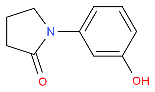 1-(3-Hydroxyphenyl)pyrrolidin-2-one_分子结构_CAS_58212-15-0)