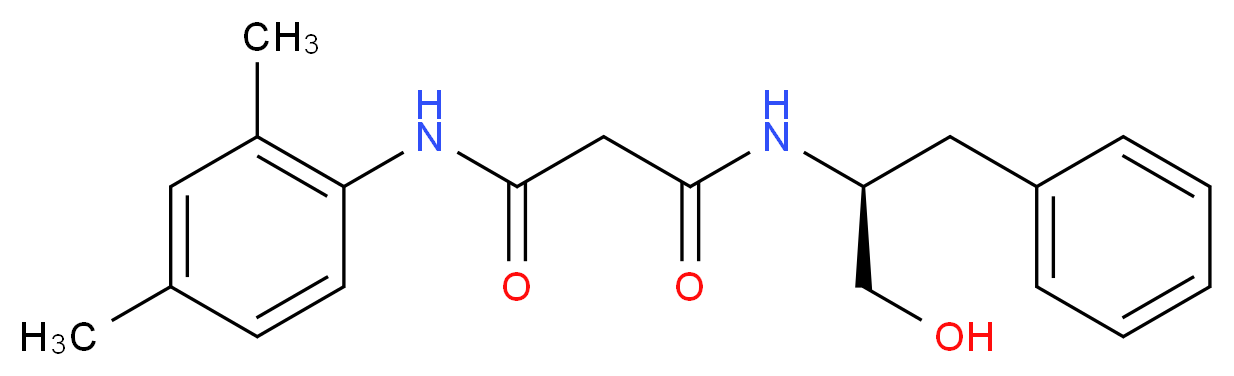 N-[(1S)-1-benzyl-2-hydroxyethyl]-N'-(2,4-dimethylphenyl)malonamide_分子结构_CAS_)