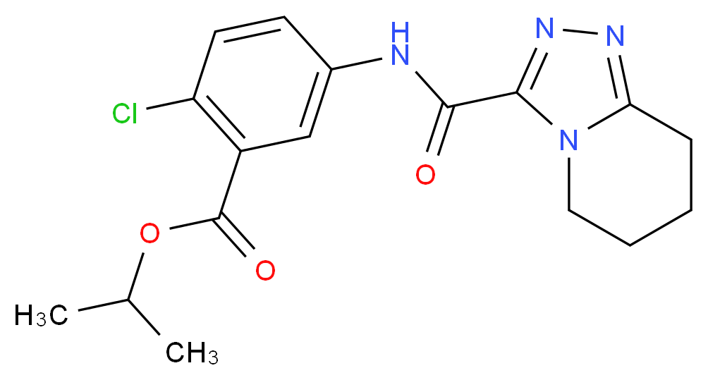 isopropyl 2-chloro-5-[(5,6,7,8-tetrahydro[1,2,4]triazolo[4,3-a]pyridin-3-ylcarbonyl)amino]benzoate_分子结构_CAS_)