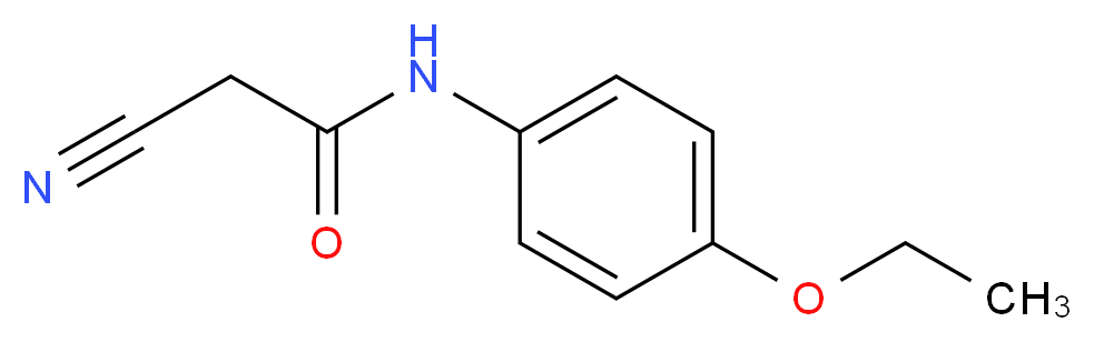 2-Cyano-N-(4-ethoxy-phenyl)-acetamide_分子结构_CAS_51838-07-4)