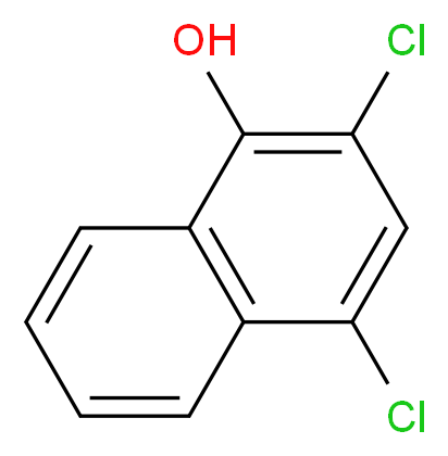 2,4-二氯-1-萘酚_分子结构_CAS_2050-76-2)