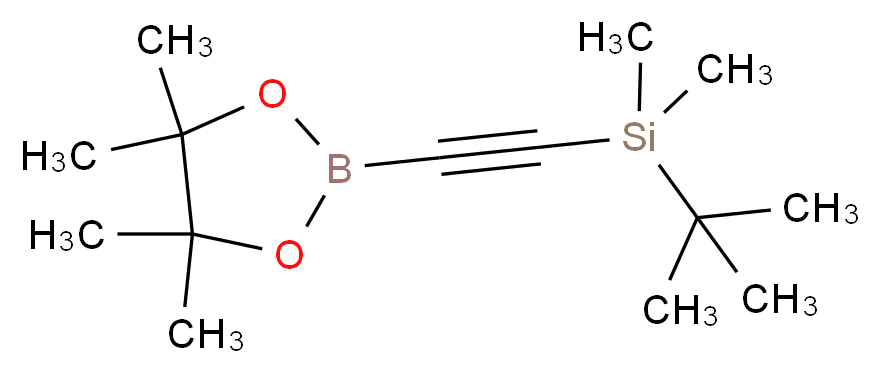 tert-butyldimethyl[2-(tetramethyl-1,3,2-dioxaborolan-2-yl)ethynyl]silane_分子结构_CAS_1073355-02-8