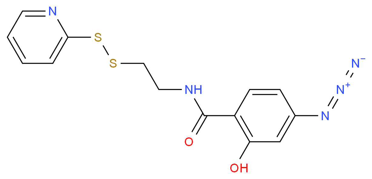 4-azido-2-hydroxy-N-[2-(pyridin-2-yldisulfanyl)ethyl]benzamide_分子结构_CAS_164575-82-0