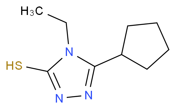 5-Cyclopentyl-4-ethyl-4H-1,2,4-triazole-3-thiol_分子结构_CAS_667412-81-9)