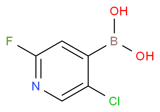 (5-Chloro-2-fluoropyridin-4-yl)boronic acid_分子结构_CAS_1034659-38-5)