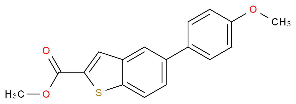 Methyl 5-(4-methoxyphenyl)-1-benzothiophene-2-carboxylate_分子结构_CAS_924869-09-0)